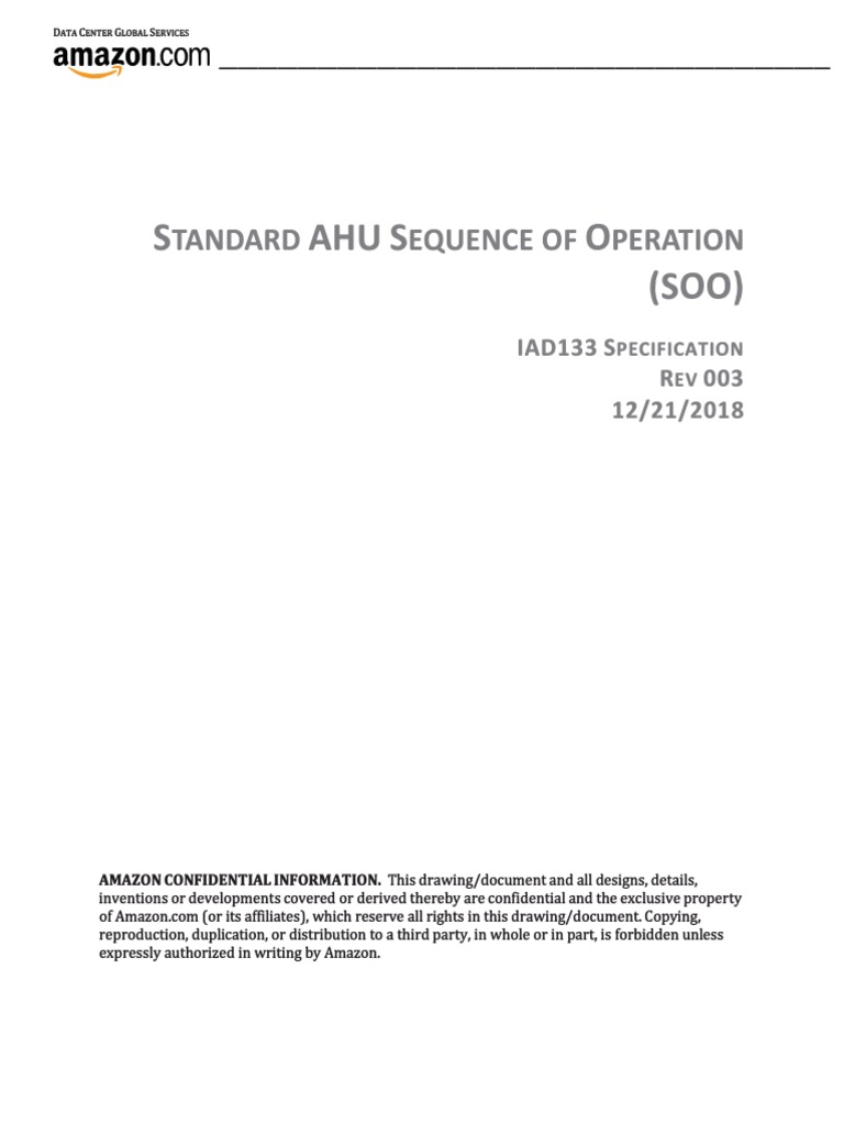 Amazon AHU Sequence of Operation Guide | PDF