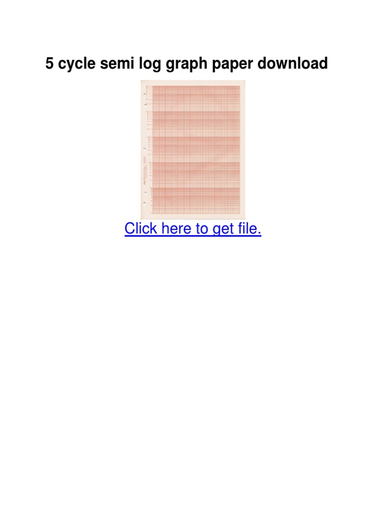 5 Cycle Semi Log Graph Paper Download | PDF | Logarithm | Mathematical ...