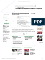 Common Denominators and Adding Fractions PDF