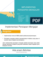 Implementasi Perencanaan Pembelajaran