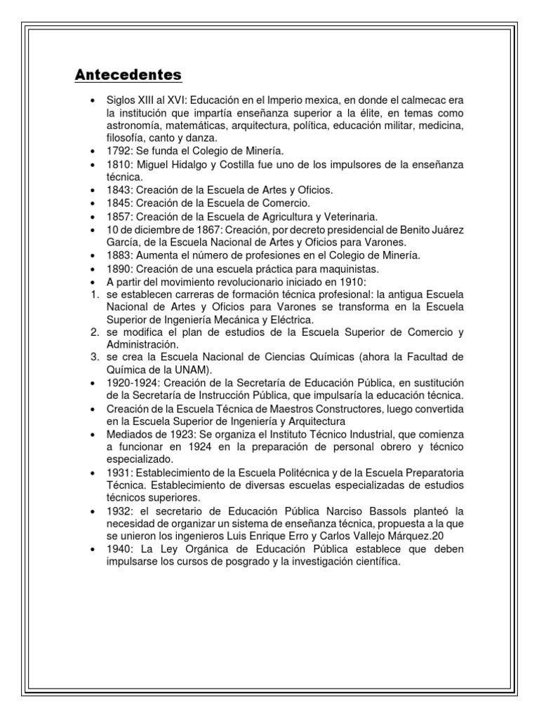 Historia Del IPN | PDF | Agitación | Escuelas