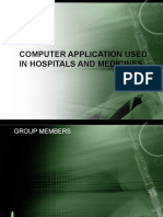 Computer Application Used in Hospitals and Medicines