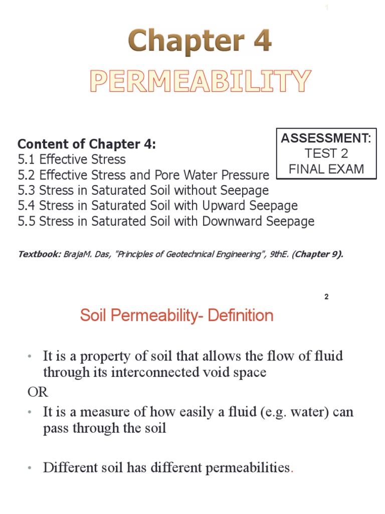 Soil Permeability and Testing Methods | PDF | Soil Mechanics ...