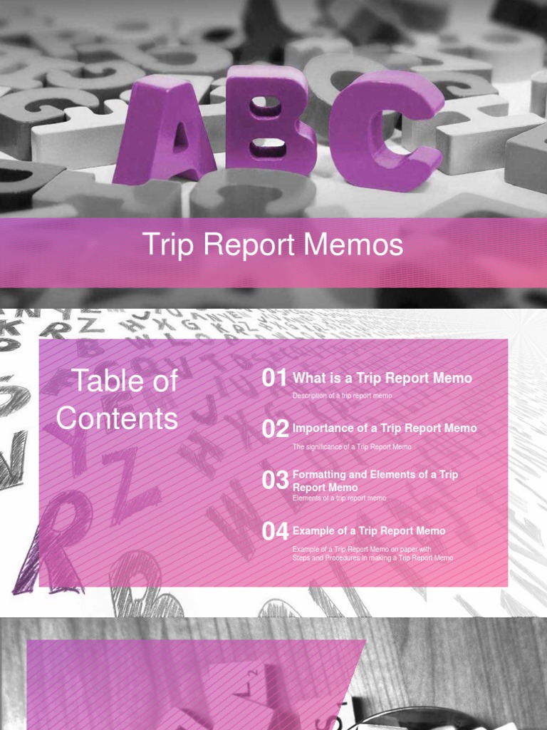 trip report memo definition