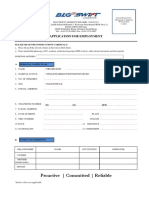 Application For Employment Form Page 1 PDF