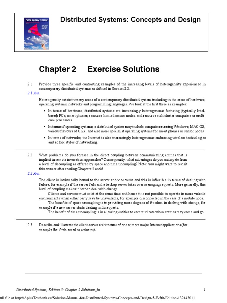 Chapter 2 Solutions for Distributed Systems | PDF | World Wide Web ...