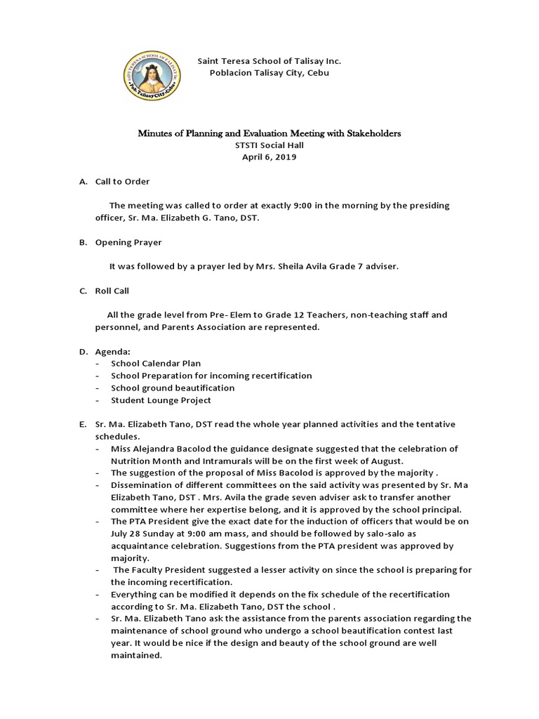 EVALUATION PLANNING MEETING intelligence overview