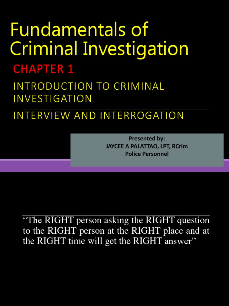 Interview and Interrogation Techniques | PDF | Confession (Law ...