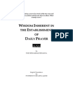 Wisdom Inherent in the Establishment of Daily Prayer [Front and Back Cover] 