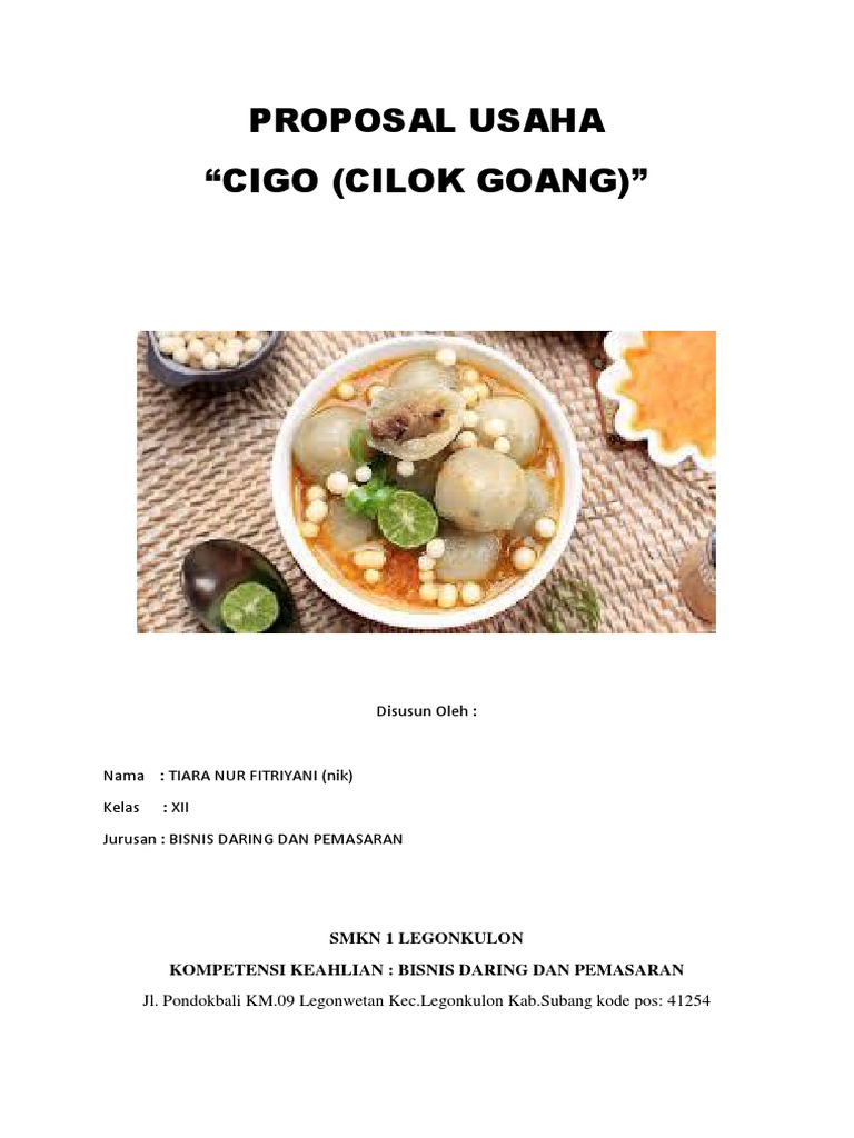 Proposal Cilok Goang Tiara Bieber Copy Docx