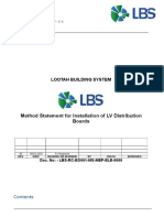  Method Statement LV Distribution Boards Installation