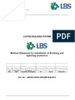 Method Statement For Earthing and Lightning Protection