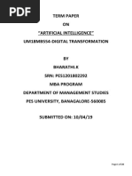 Artificial Intelligece DT Term Paper Final