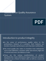 Guidelines for Quality Assurance System