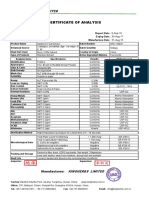 Kingherbs Hawthorn Fruit Extract Certificate of Analysis Report