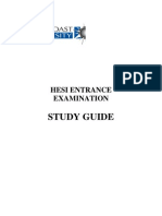 HESI Entrance Exam Study Guide - Math, Reading, Vocabulary, Grammar