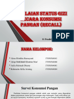 Penilaian Status Gizi Secara Konsumsi Pangan