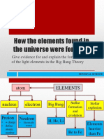 S11 12PS-IIIa-1 How The Elements Found in The Universe Were