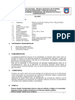 SYLABUS Resolucion de Conflictos y Relaciones Comunitarias