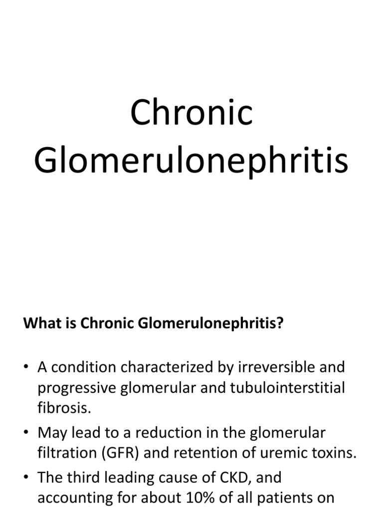 Understanding Chronic Glomerulonephritis | PDF | Kidney | Dialysis