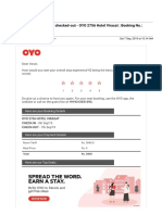 Gmail - [Payment Receipt] Booking checked-out - OYO 2756 Hotel Virasat _ Booking No._ DVEM5189