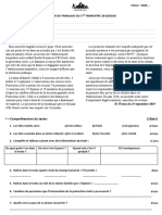 11 - Devoir de Français N°01 - 1er Trimestre - 2019-2020