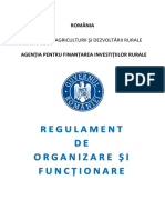 Regulamentul de Organizare Si Functionare AFIR 2019 PDF