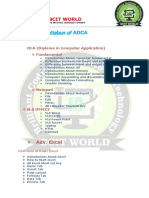 ADCA Syllabus of BCIT WORLD 