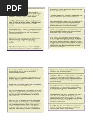 curriculum