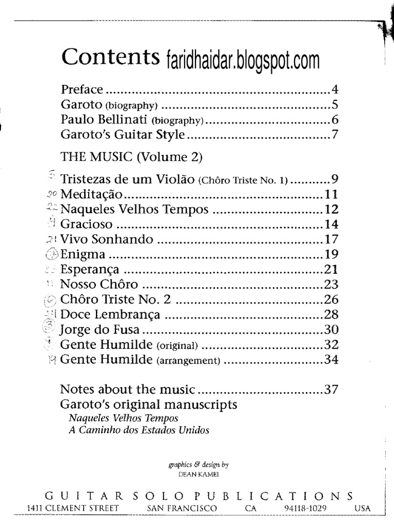 SARDINHA Garoto Guitar Works PDF PDF