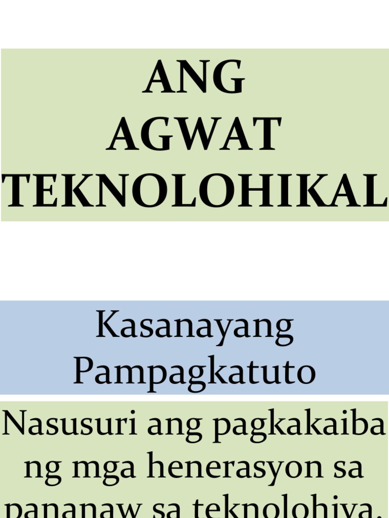 Agwat Teknolohikal PDF