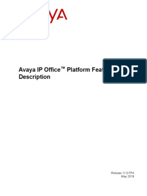 Avaya IP Office Platform Feature Description - En-Us | PDF | Telephony |  License