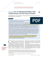 (2019) - Association of Skipping Breakfast With Cardiovascular and All-Cause Mortality. Journal of The American College of Cardiology
