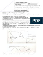 Angles of Triangle Assignment