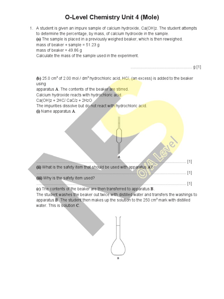 Mole concept notes pdf image