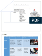 General Service Checklist - BIKE PDF
