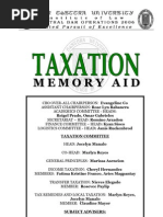 Taxation Memory Aid