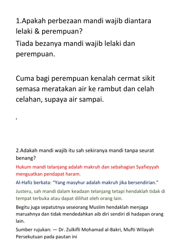 Soal Jawab Bab Mandi Wajib Pdf