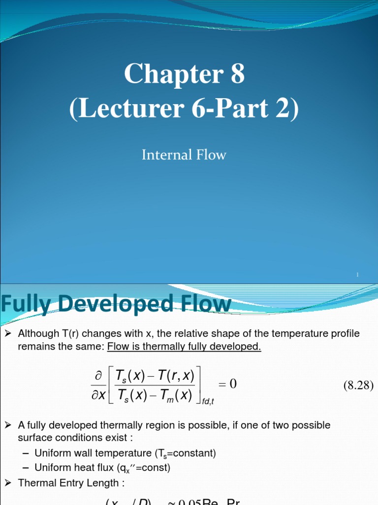 Thermal Entry Length in Circular Tubes | PDF | Fluid Dynamics | Heat ...