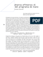 2013 Los Géneros Efímeros - El Caso Del Programa de Mano - Sánchez - Letra. Imagen. Sonido. Ciudad Mediatizada PDF