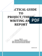 A Practical Guide To Project Thesis Writ