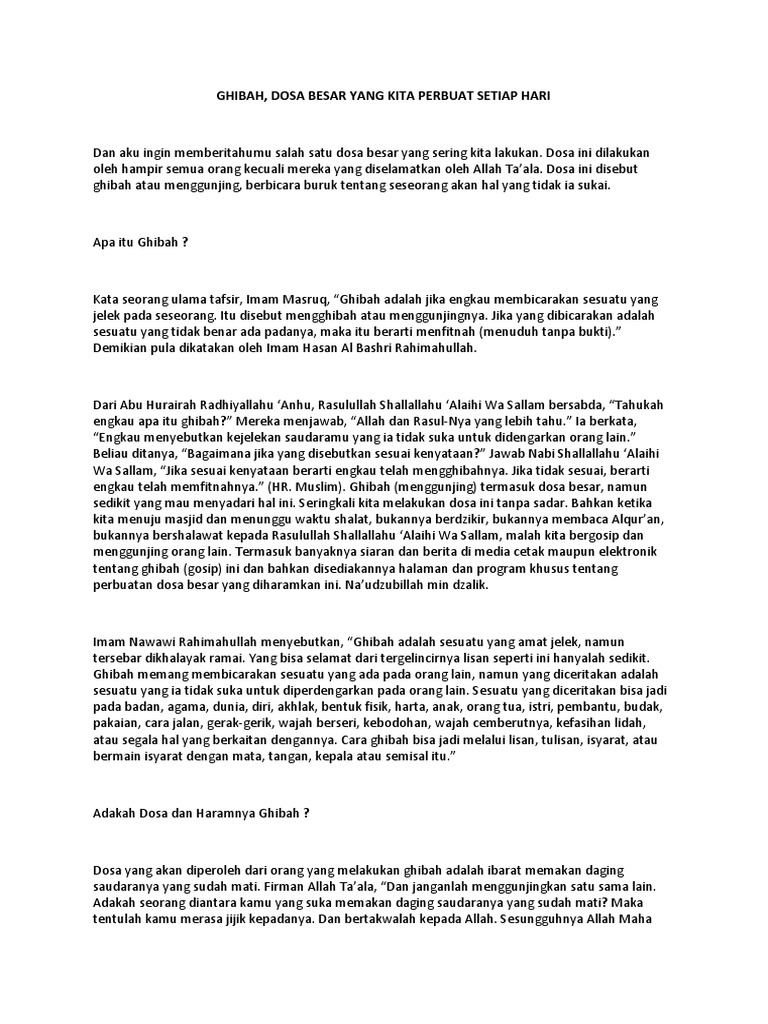 Materi Ghibah Pdf