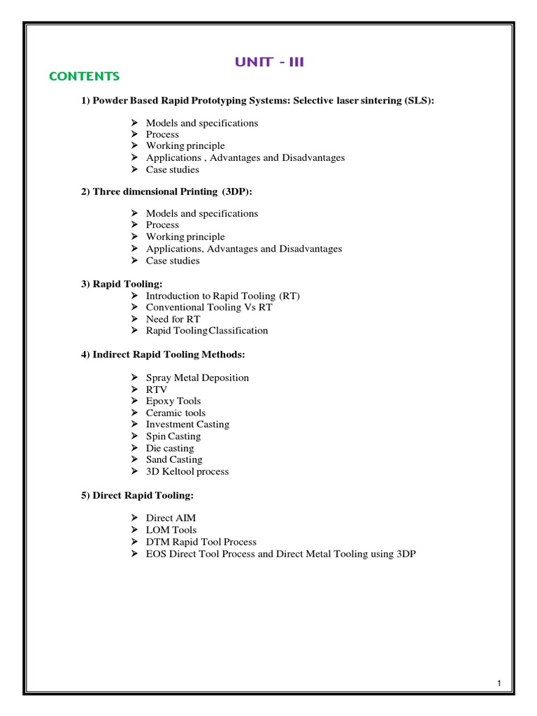 AMT Notes Unit-3 | PDF | Casting (Metalworking) | Business Process