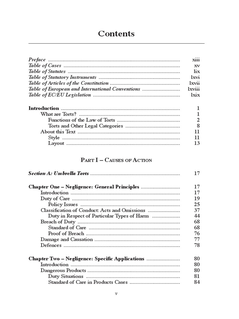 Torts in Ireland - Look Inside Sample | PDF | Trespass | Tort