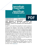 Aprendizaje Colaborativo Vs Cooperativo