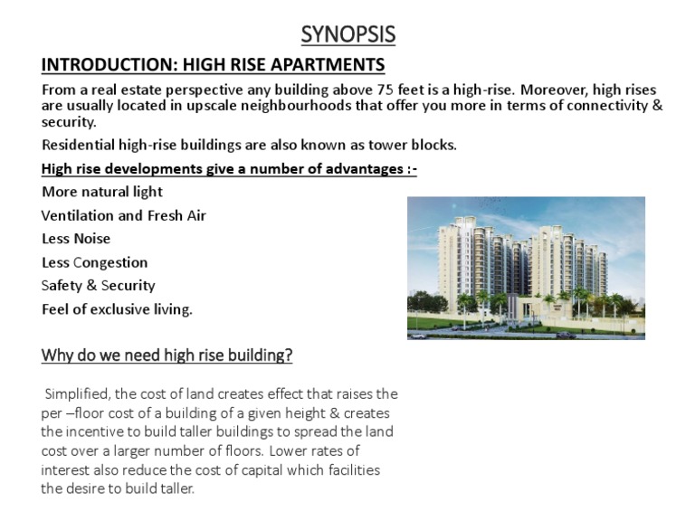 Benefits of High-Rise Living | PDF