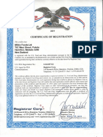 USFDA Certificates Milkio Foods