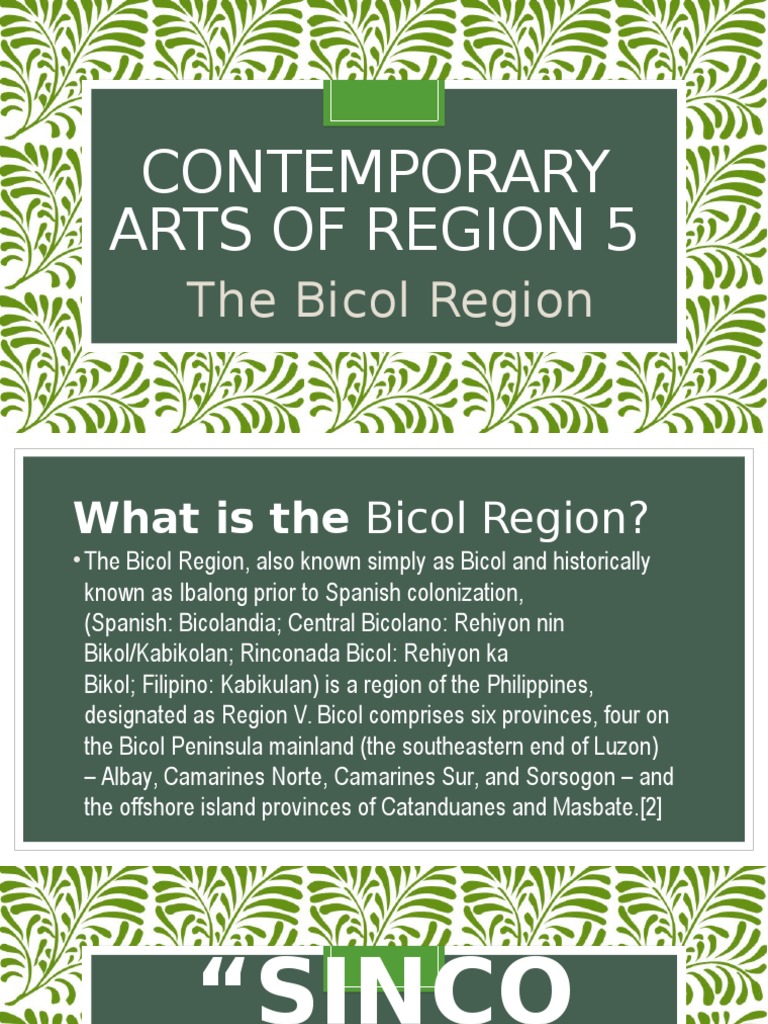 CONTEMPORARY ARTS OF REGION 5 Paintings Cognition