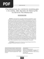 Psicopedagogia no contexto da saude