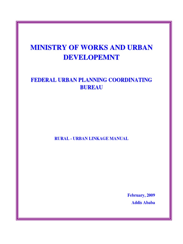 Rural - Urban Linkage Manual | PDF | Survey Methodology | Economic ...
